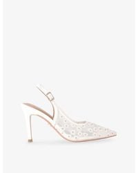Carvela Kurt Geiger - Positano High Floral Slingback Heeled Vinyl Pumps - Lyst