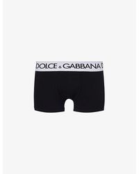 Dolce & Gabbana - Logo-waistband Stretch-cotton Boxers - Lyst