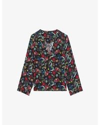Zadig & Voltaire - Torny Tunic Floral-Print Woven Top - Lyst