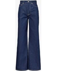 Jean Paul Gaultier - Madonna Embroidered Wide-leg Mid-rise Jeans - Lyst