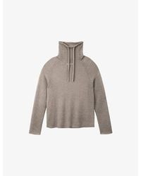 The White Company - Funnel-Neck Relaxed-Fit Knitted Jumper - Lyst
