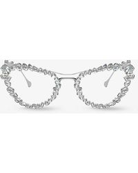 Swarovski - Sk7011 Cat-eye Gem-embellished Metal Optical Glasses - Lyst