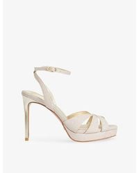 Dune - Mayva Fabric Heeled Sandals - Lyst
