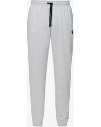 Emporio Armani - Brand-patch Drawstring-waist Cotton Pyjama Bottoms X - Lyst