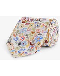 Paul Smith - Ed Floral-print Cotton Tie - Lyst