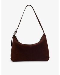 Whistles - Curved Suede Shoulder Bag - Lyst