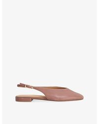 Dune - Heartbeat Leather Slingback Flats - Lyst