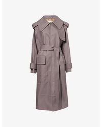 Victoria Beckham - Philippa Belted Cotton Trench Coat - Lyst
