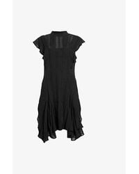 AllSaints - Fleur Asymmetric Woven Mini Dress - Lyst