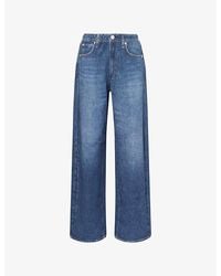 Rag & Bone - Scarlet Miramar Terry Wide-Leg Cotton-Jersey Trousers - Lyst