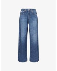 Rag & Bone - Scarlet Miramar Terry Wide-Leg Cotton-Jersey Trousers - Lyst