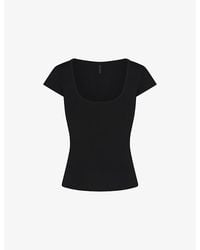 Skims - Refined Knit Scoop-Neck Knitted T-Shirt - Lyst