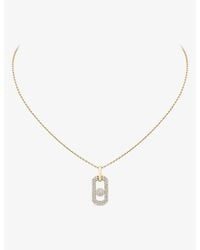 Messika - So Move Pave 18Ct And 0.55Ct Diamond Necklace - Lyst