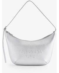 Balenciaga - Mary-kate Logo-embossed Leather Shoulder Bag - Lyst