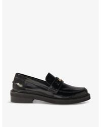 Maje - Hardware-Embellished Flat Leather Loafers - Lyst