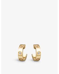 Cartier - Love 18ct Yellow-gold And Diamond Earrings - Lyst