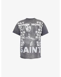 SAINT Mxxxxxx - Graphic-print Short-sleeved Cotton-jersey T-shirt - Lyst