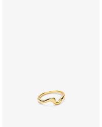 Missoma - Molten Wave 18Ct-Plated Sterling- Ring - Lyst
