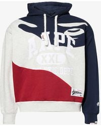 Aape - College Contrast-panel Cotton-blend Hoody - Lyst