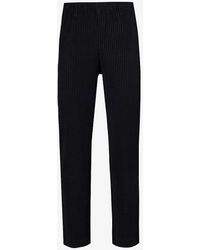 Homme Plissé Issey Miyake - Basic Pleated Straight-leg Regular-fit Knitted Trousers - Lyst