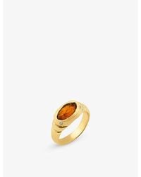 La Maison Du Couturier - Ece London 22Ct Vermeil, Hassonite And Zircon Ring - Lyst