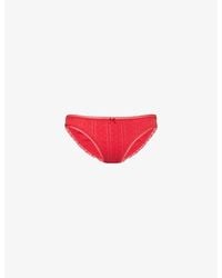 Cou Cou Intimates - The High Rise Cut-Out-Pattern Cotton Briefs - Lyst