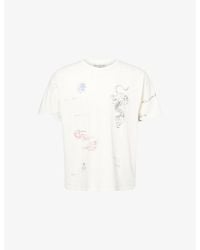Duke & Dexter - Sketch-Print Oversize Cotton T-Shirt - Lyst