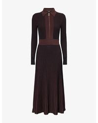 ME+EM - Contrast-Panel Ribbed Knitted Maxi Dress - Lyst