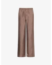 RÓHE Frames - Relaxed Wide-Leg Silk Trousers - Lyst