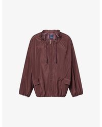 Max Mara - Ruffled-Collar Water-Repellent Taffeta Bomber Jacket - Lyst