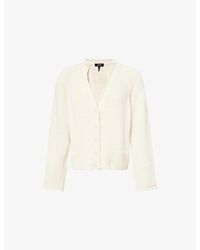 ME+EM - V-Neck Knitted Cotton-Blend Cardigan - Lyst