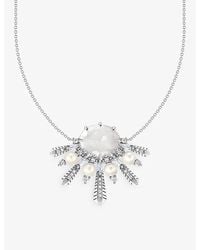 Thomas Sabo - Winter Sun Rays Sterling, Zirconia, Milky Quartz And Pearl Necklace - Lyst
