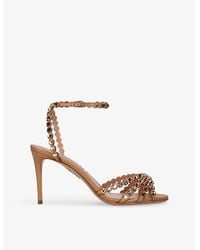 Aquazzura - Tequila 85 Leather Heeled Sandals - Lyst