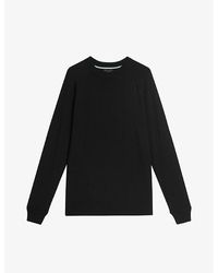 Ted Baker - Maywo Crew-neck Long-sleeve Stretch-woven Jumper - Lyst