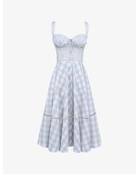 House Of Cb - Chiarina Stretch-Cotton Midi Dress - Lyst