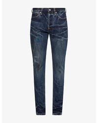 Evisu - Daicock Print Taper Denim Jeans - Lyst
