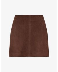 Arma - Melody Suede Leather Mini Skirt - Lyst