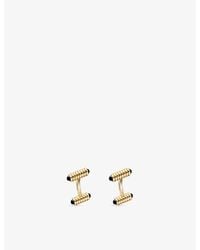 Cartier - Spring Motif 18Ct And Onyx Cufflinks - Lyst