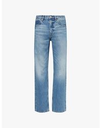 FRAME - The Boxy Five-Pockets Straight-Leg Regular-Fit Organic-Denim Jeans - Lyst