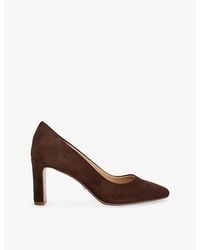 Dune - Arriving Suede Heeled Courts - Lyst