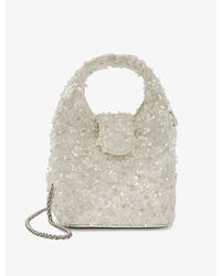 Dune - Bridal Bouquette Sequin-embellished Woven Cross-body Bag - Lyst