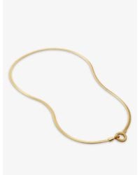 Monica Vinader - Snake 18Ct-Plated Vermeil Sterling- Chain Necklace - Lyst