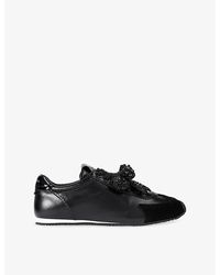 Kurt Geiger - Leather Islington Bow Sneakers - Lyst