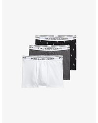 Polo Ralph Lauren - Classic Pack Of Three Stretch-Cotton Trunks - Lyst