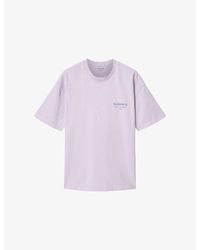 AllSaints - Xander Logo-Embossed Short-Sleeve Cotton T-Shirt - Lyst