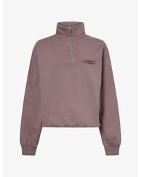 Jacquemus - The Gros Grain Half-Zip Cotton-Jersey Sweatshirt - Lyst