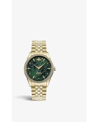 Vivienne Westwood - Vv208gdgd Wallace Gold-toned Stainless-steel And Swarovski Crystal Quartz Watch - Lyst