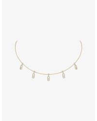 Messika - Move Uno Drop Pendant Pavé 18Ct And 0.61Ct Diamond Necklace - Lyst
