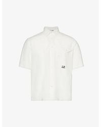 C.P. Company - Brand-embroidered Flap-pocket Cotton Shirt Xx - Lyst