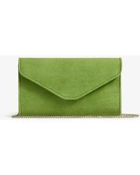 LK Bennett - Dominica Piped-trim Suede Envelope-clutch Bag - Lyst